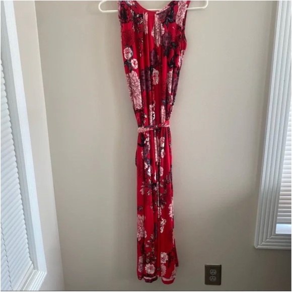 Latched Mama ruby peony floral nursing maxi - Picture 4 of 5